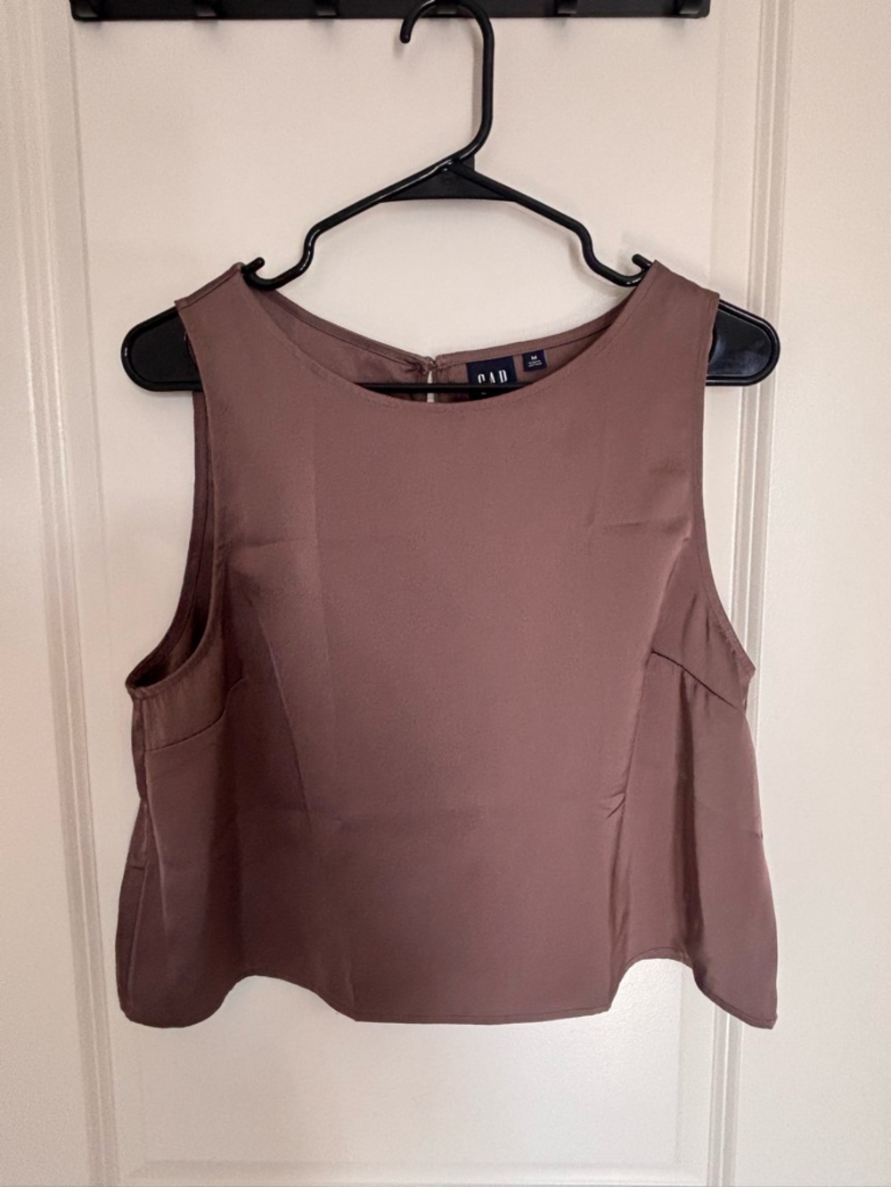 GAP recycled satin shell tank brown Sleeveless Cropped camisole size m